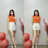 #️⃣🔥爆款新品🔥高品质拼接木耳边时装上衣 RM75 Only🌸