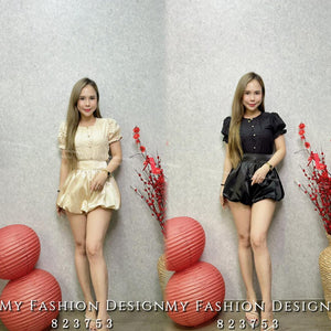 #️⃣🔥爆款新品🔥高品质气质桐花搭配缎面套装 上衣 ➕ 短裤 RM109 Only🌸