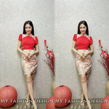 #️⃣🔥爆款新品🔥高品质提花款串珠旗袍套装 上衣 ➕ 裙子 RM139 Only🌸