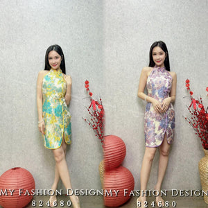 #️⃣🔥爆款新品🔥高品质cut in款修身旗袍连体裙 RM109 Only🌸