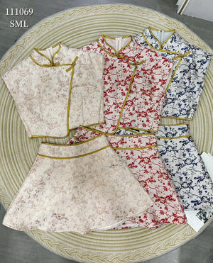 #️⃣爆款新品🔥高品质提花款旗袍套装 上衣 ➕ 裤裙 RM109 Only🌸（1-M4）