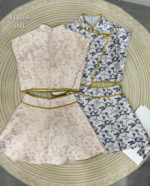 #️⃣爆款新品🔥高品质提花款旗袍套装 上衣 ➕ 裤裙 RM109 Only🌸（1-M4）