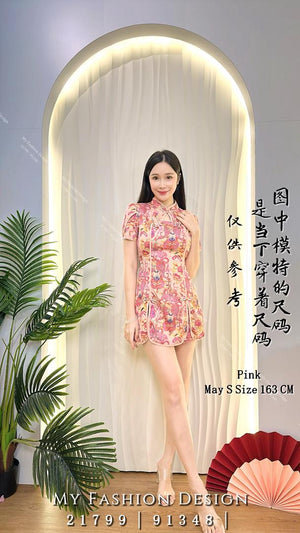 🔥爆款新品🔥高品质复古款旗袍套装 上衣 ➕ 短裤 RM119 Only🌸（1-R3）