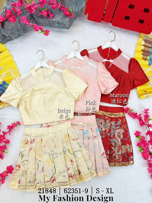 爆款新品🔥高品质新中式旗袍套装 上衣 ➕ 马面裤裙 RM129 Only🌸