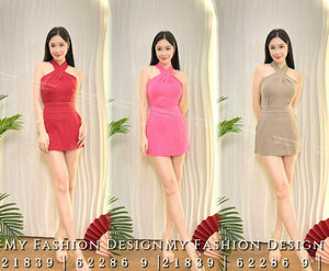 🔥爆款新品🔥高品质挂脖款罗马套装 上衣 ➕ 裤裙 RM109 Only🌸