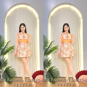 🔥爆款新品🔥高品质气质提款旗袍套装 上衣 ➕ 裤裙 RM133 Only🌸（补现货）