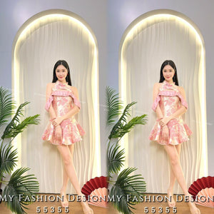 🔥爆款新品🔥高品质气质修身款提花旗袍连体裤裙 RM129 Only🌸（补现货）