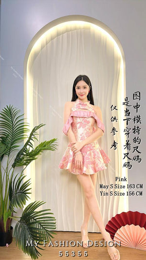 🔥爆款新品🔥高品质气质修身款提花旗袍连体裤裙 RM129 Only🌸（补现货）