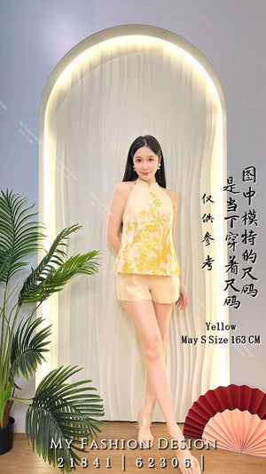 🔥爆款新品🔥高品质cut in款提花新中式套装 上衣 ➕ 短裤 RM129 Only🌸（1-R2）