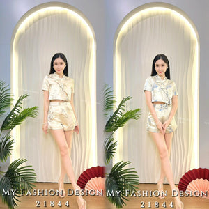 🔥爆款新品🔥高品质印花旗袍款套装 上衣 ➕ 短裤 RM109 Only🌸（1-Q3）