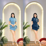 🔥爆款新品🔥高品质刺绣牛仔旗袍套装 上衣 ➕ 裤裙 RM119 Only🌸（1-Q4）