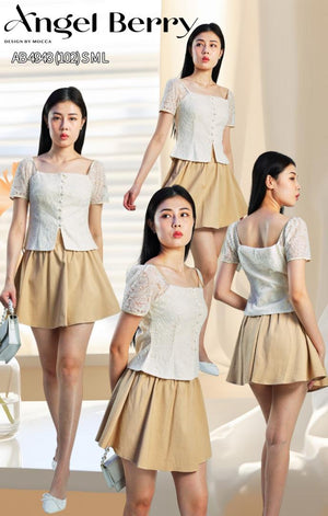 爆款新品🔥高品质气质款蕾丝套装 上衣 ➕ 裤裙 RM102 Only🌸 （补现货）