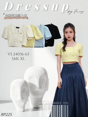 （补现货）24036 小香风时装上衣 RM29 Only🌸（原价 RM63）