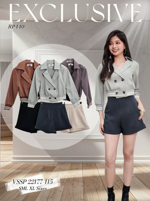 （补现货）22177 气质款套装 上衣 ➕ 裤裙  RM49 Only🌸（原价RM115）