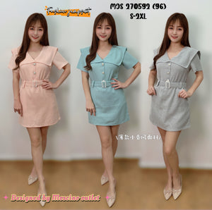 （补现货）270592中大码小香风连体裤裙 RM59 Only💮 （原价 RM96）