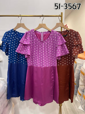 （补现货）51-3567 中大码气质款波点连体裤裙RM19 Only💮（原价 RM79）