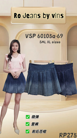 （补现货）60105a 气质款牛仔高腰裤裙 RM69 Only💮