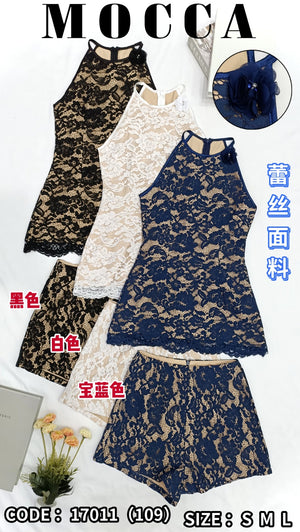 【补现货】823725 高品质蕾丝款套装 上衣 ＋短裤 RM109 Only 🌸