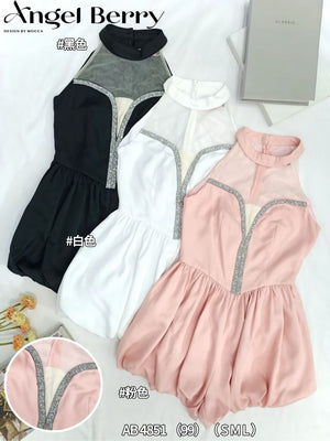 【补现货】823774 高品质网纱拼接花苞连体裤裙 RM99 ONLY