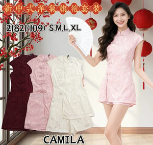 （补现货）21821新中式旗袍套装 上衣 ➕ 裤子 RM109 Only🌸