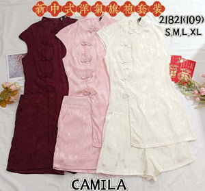 （补现货）21821新中式旗袍套装 上衣 ➕ 裤子 RM109 Only🌸