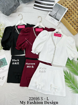 🔥新品抢先上架🔥高品质西装带钻套装 上衣 ➕ 裤裙 RM109 Only🌸（1-Q2）