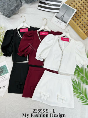 🔥新品抢先上架🔥高品质西装带钻套装 上衣 ➕ 裤裙 RM109 Only🌸（1-Q2）