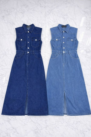 🔥新品抢先上架🔥高品质气质款牛仔连体裙 RM117 Only🌸