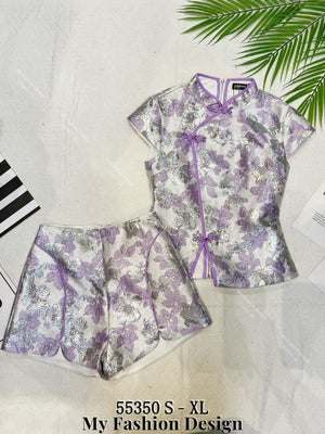 爆款新品🔥高品质气质款提花旗袍套装 上衣 ➕ 裤子 RM99 Only🌸