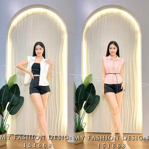 🔥爆款新品🔥高品质休闲无袖衬衫面料上衣 RM55 Only🌸