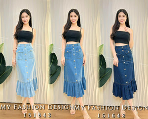 🔥爆款新品🔥高品质高腰牛仔鱼尾半身裙 RM69 Only🌸