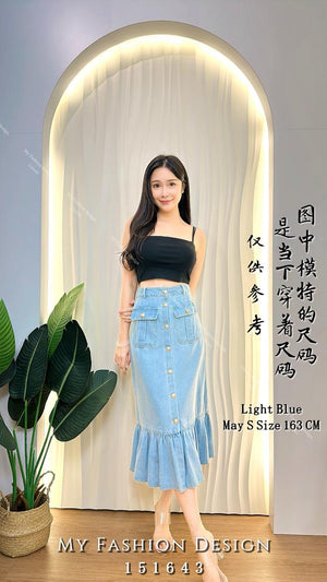 🔥爆款新品🔥高品质高腰牛仔鱼尾半身裙 RM69 Only🌸