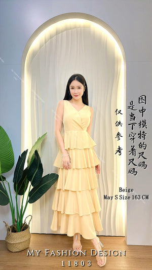 🔥爆款新品🔥高品质气质蛋糕层连体长裙 RM89 Only🌸（1-I4）