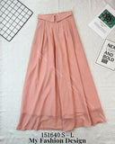 🔥爆款新品🔥高品质高腰雪纺拼接宽脚长裤 RM63.75 Only🌸 （原价 RM75 ）（1-J2）