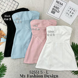 🔥爆款新品🔥高品质抹胸蝴蝶结连体裙 RM80.75 Only🌸 （原价 RM95 ）（1-J2）