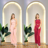 🔥爆款新品🔥高品质吊带时装套装 上衣 ➕ 长裤 RM92.65 Only🌸 （原价 RM109 ）（1-J2）