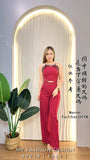 🔥爆款新品🔥高品质吊带时装套装 上衣 ➕ 长裤 RM92.65 Only🌸 （原价 RM109 ）（1-J2）