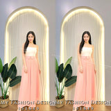 🔥爆款新品🔥高品质高腰雪纺拼接宽脚长裤 RM63.75 Only🌸 （原价 RM75 ）（1-J2）