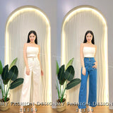 🔥爆款新品🔥高品质高腰牛仔直筒长裤 RM67.15 Only🌸 （原价 RM79 ）（1-I3）