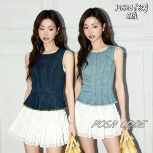 （补现货）14624高品质气质款牛仔上衣 RM69 Only🌸