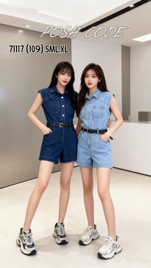 （补现货）71117高品质气质款牛仔连体裤 RM109 Only🌸