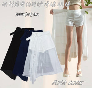 （补现货）50013高品质雪纺网纱拼接短裤 RM69 Only🌸