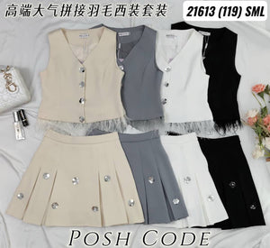 （补现货）21613高品质气质款西装套装 上衣 ➕ 裤裙 RM119 Only🌸