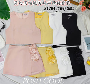 （补现货）21704高品质气质款时装套装 上衣 ➕ 裤裙 RM109 Only🌸