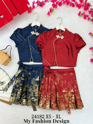 ⚠️预购⚠️🔥独家爆款🔥 高品质气质款马面裙新中式套装 上衣 ➕ 裤裙 RM149 Only🌸