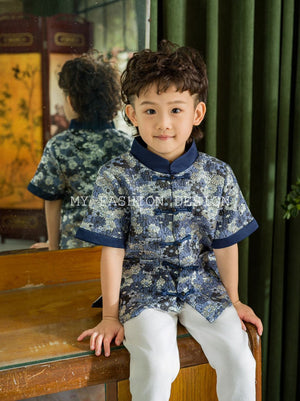 🏮MFD独家亲子系列🏮高品质提花款男童唐装上衣 RM125 ONLY（1-I4）