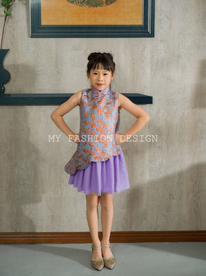 🏮MFD独家亲子系列🏮高品质提花款女童连体裙 RM125 ONLY（1-M1）