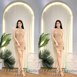 🔥黑卡独家爆款🔥高品质气质款皱褶连体裙 RM89 Only🌸 (2-R2)