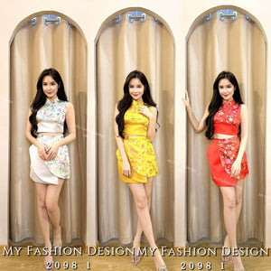 🧨金卡独家爆款🧨 高品质亲子款旗袍套装 上衣 ➕ 裤裙 🪭 RM119 Only🪭（SH-B3）