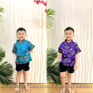 🧨金卡独家爆款🧨高品质亲子款男童提花唐装  🪭 RM79-89Only 🪭（1-J3）